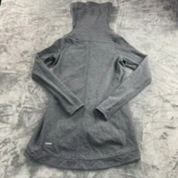 Lululemon Method Wrap Women 4 Athleisure Yoga Cozy Funnel Neck Wrap Zip Up Gray - Picture 13 of 14